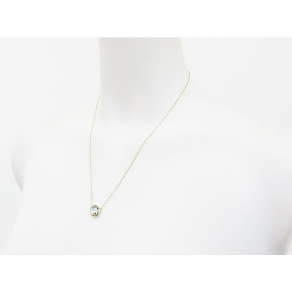 Tiffany Blue Topaz Necklace Yellow Gold - Picture 1 of 8